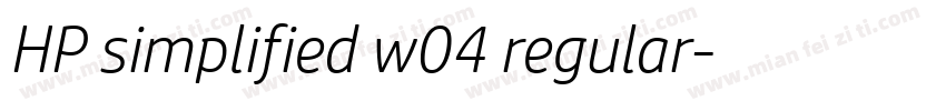 HP simplified w04 regular字体转换